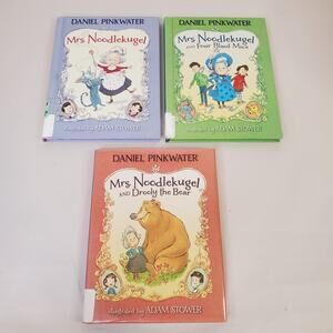 Lot of 3 Mrs. Noodlekugel books by Daniel Pinkwater Complete Set Series EX-LIBR